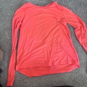 Victoria's Secret Bright Coral Long Sleeve Tee